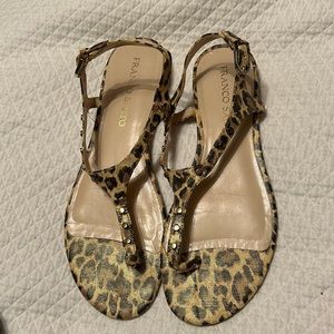 Animal print sandals